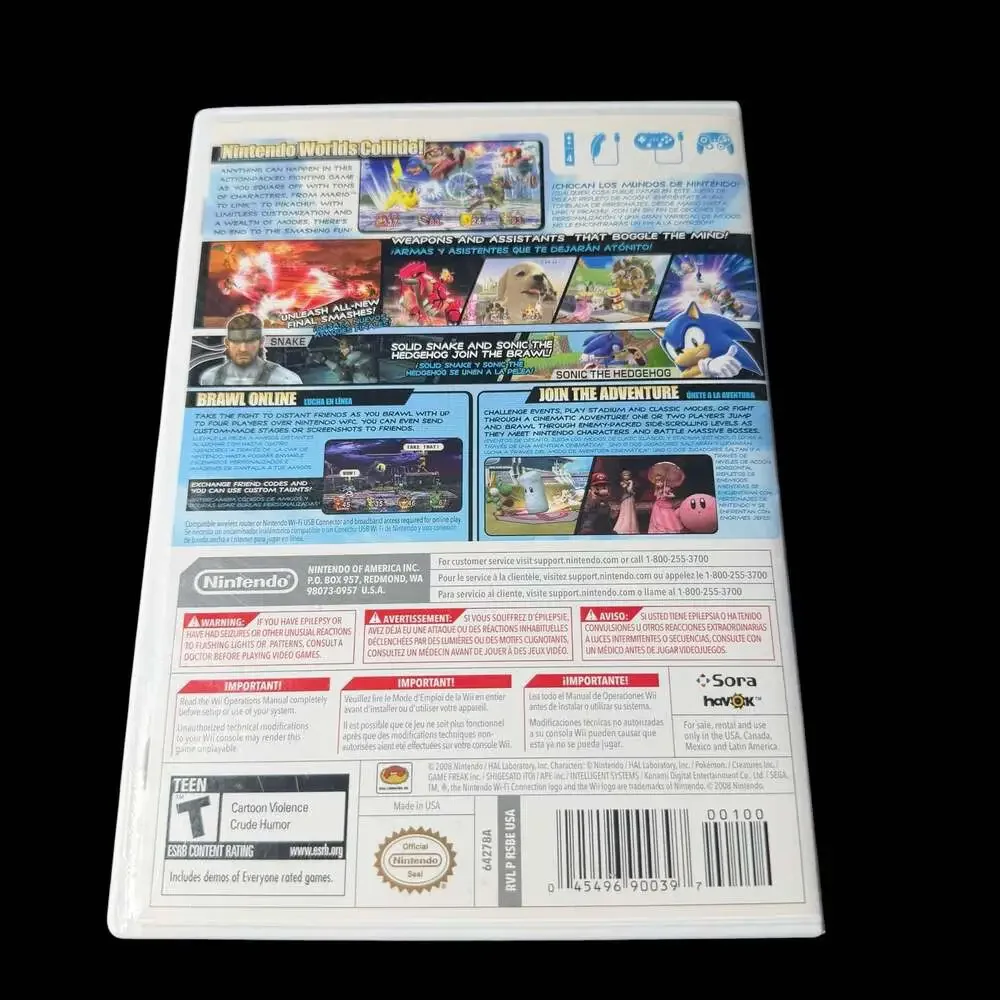 Super Smash Bros. Brawl Nintendo Wii Video Game Complete in Box